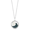 Enchanted Disney Fine Jewelry Sterling Silver with 1/6 CTTW Diamonds and Mother of Pearl Ariel Tail Pendant Necklace
