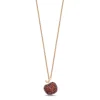 Enchanted Disney Fine Jewelry 14K Rose Gold Over Sterling Silver and Garnet Snow White Apple Necklace