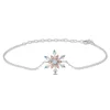 Enchanted Disney Fine Jewelry 14K Rose Gold Over Sterling Silver with Diamond Accent with Swiss Blue Topaz and Created Opal Elsa Bracelet