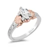 Enchanted Disney Fine Jewelry 14K White Gold and Rose Gold with 3/4 CTTW Diamond Ariel Engagement Ring