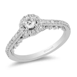 Enchanted Disney Fine Jewelry 14K White Gold with 3/4 CTTW Diamond Ariel Engagement Ring