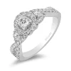 Enchanted Disney Fine Jewelry 14K White Gold with 1 CTTW Diamond Elsa Engagement Ring