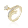 Enchanted Disney Fine Jewelry 10K Yellow Gold with 1/10 CTTW Tinker Bell Star Ring