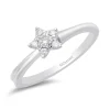 Enchanted Disney Fine Jewelry Sterling Silver with 1/6 CTTW Tinker Bell Promise Ring