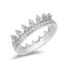 Enchanted Disney Fine Jewelry Sterling Silver 1/5 CTTW Disney Majestic Princess Crown Ring