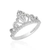 Enchanted Disney Fine Jewelry 14K White Gold 1/10 CTTW Cinderella Carriage Ring