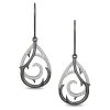 Enchanted Disney Fine Jewelry Black Rhodium on Sterling Silver with 1/5 CTTW Diamond Maleficent Earrings