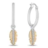 Enchanted Disney Fine Jewelry Sterling Silver and 10K Yellow Gold with 1/10 CTTW Diamonds Pocahontas Earrings