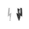 Enchanted Disney Fine Jewelry I Rock Sterling Silver and Black Rhodium 1/5 CTTW Diamond Disney Cruella Live Action Earrings