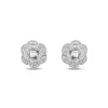 Enchanted Disney Fine Jewelry Sterling Silver with 1/5 CTTW Diamonds Cinderella 70th Anniversary Fashion Earrings