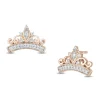 Enchanted Disney Fine Jewelry 10K Rose Gold 1/10 CTTW Majestic Princess Fashion Earrings