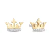 Enchanted Disney Fine Jewelry 14K Yellow Gold Over Sterling Silver with 1/10 CTTW Diamonds Cruella Stud Earrings