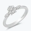 Enchanted Disney Fine Jewelry 10K White Gold with 1/4 CTTW Diamond Cinderella Carriage Engagement Ring