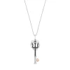 Enchanted Disney Fine Jewelry 14K Rose Gold over Sterling Silver with Black Rhodium 1/8 CTTW Ursula Key Pendant Necklace