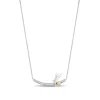 Enchanted Disney Fine Jewelry 14K Yellow Gold over Sterling Silver with 1/10 CTTW Tinker Bell Pendant Necklace