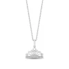 Enchanted Disney Fine Jewelry Sterling Silver Majestic Princess Tiara Pendant Necklace
