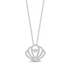 Enchanted Disney Fine Jewelry Sterling Silver 1/5 CTTW Ariel Sea Shell Pendant Necklace
