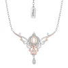 Enchanted Disney Fine Jewelry 14K Rose Gold Over Sterling Silver with 1/10 CTTW Diamonds Cinderella Carriage Necklace