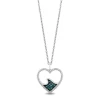 Enchanted Disney Fine Jewelry Sterling Silver With 1/4 CTTW Blue and White Diamond Moana Heart Pendant Necklace