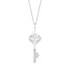 Enchanted Disney Fine Jewelry Sterling Silver 1/20 CTTW Rapunzel Key Pendant Necklace