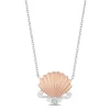 Enchanted Disney Fine Jewelry 10K Rose Gold and White Gold with Diamond Accents Ariel Necklace