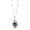 Enchanted Disney Fine Jewelry Sterling Silver and 10K Yellow Gold with 1/6 CTTW Diamond Brave 10th Anniversary Collectors Edition Merida Antique Medallion Pendant Necklace
