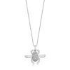 Enchanted Disney Fine Jewelry Sterling Silver with 1/10 CTTW Diamonds Jafar Beetle Pendant Necklace