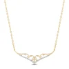 Enchanted Disney Fine Jewelry 10K Yellow Gold with 1/10 CTTW Diamonds Jasmine Necklace