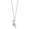 Enchanted Disney Fine Jewelry 14K Rose Gold over Sterling Silver with 1/10 CTTW Diamond Mulan Pendant Necklace