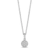 Enchanted Disney Fine Jewelry Sterling Silver with 1/5 CTTW Diamonds Cinderella Pendant Necklace