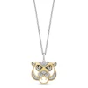 Enchanted Disney Fine Jewelry Black Rhodium and 14K Yellow Gold over Sterling Silver with 1/6 CTTW Diamonds Jasmine- Raja Necklace