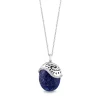 Enchanted Disney Fine Jewelry Sterling Silver with 1/20 CTTW Diamond and Lapis Moana Pendant Necklace