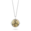 Enchanted Disney Fine Jewelry 14K Yellow Gold over Sterling Silver With 1/6 CTTW Diamond and Green Tourmaline Merida Pendant Necklace