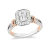 Enchanted Disney Fine Jewelry 14K White Gold and Rose Gold with 5/8 CTTW Snow White Engagement Ring