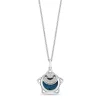 Enchanted Disney Fine Jewelry Sterling Silver with 1/10 CTTW Diamonds Wishing Star Pendant Necklace