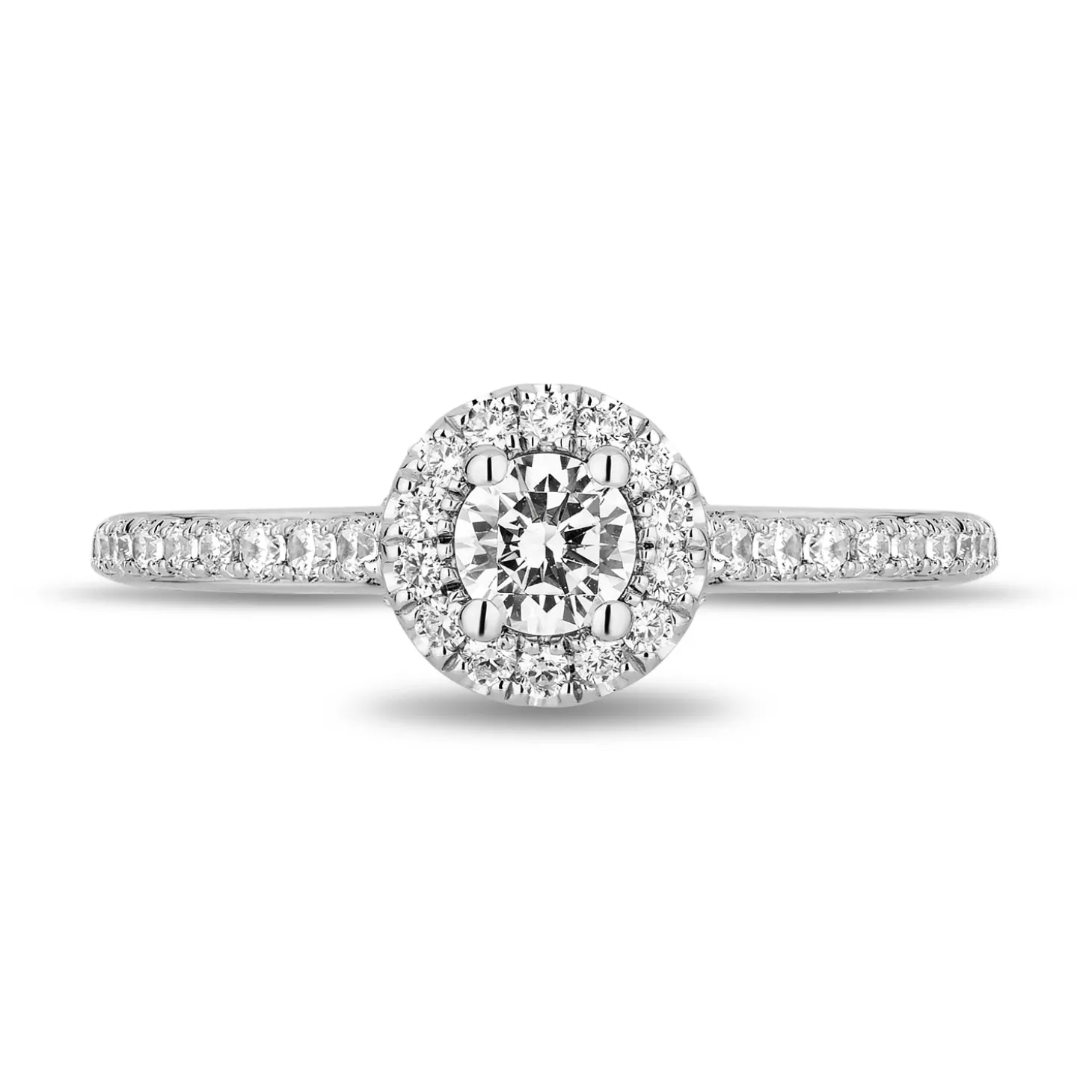 Enchanted Disney Fine Jewelry 14K White Gold with 3/4 CTTW Diamonds Ariel Engagement Ring