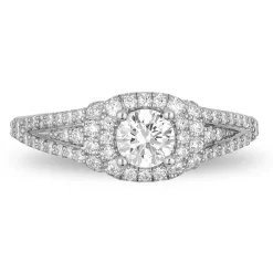 Enchanted Disney Fine Jewelry 14K White Gold with 1 CTTW Rapunzel Engagement Ring