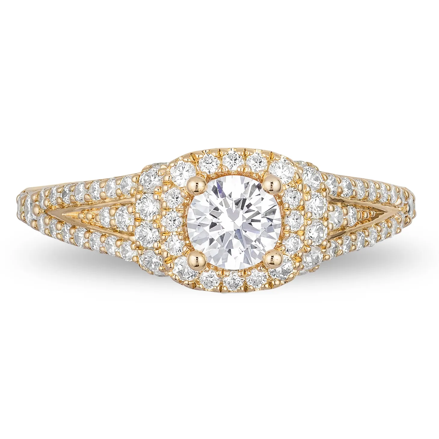 Enchanted Disney Fine Jewelry 14K Yellow Gold with 1 CTTW Rapunzel Engagement Ring