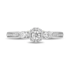 Enchanted Disney Fine Jewelry 14K White Gold and Yellow Gold with 1/2 CTTW Diamonds Jasmine Engagement Ring