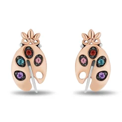 Enchanted Disney Fine Jewelry 14K Rose Gold Over Sterling Silver Rapunzel Earrings