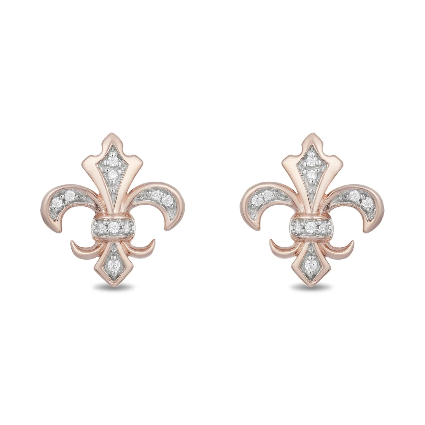 Enchanted Disney Fine Jewelry 10K Rose Gold 1/20 CTTW Aurora Earrings