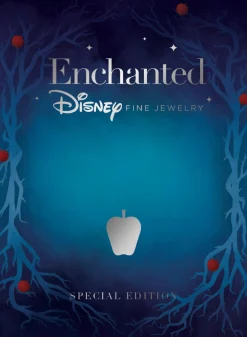 Enchanted Disney Fine Jewelry Black Rhodium and 14K Yellow Gold Over Sterling Silver with 1/10 CTTW Diamonds Evil Queen Pendant Necklace