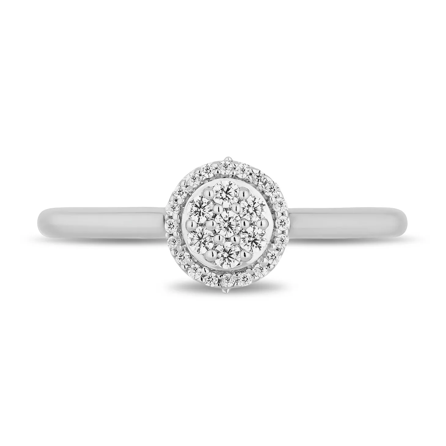 Enchanted Disney Fine Jewelry Sterling Silver with 1/6 CTTW Diamonds Cinderella Engagement Ring