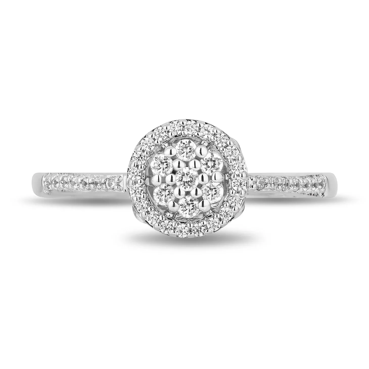 Enchanted Disney Fine Jewelry 14K White Gold with 1/2 CTTW Diamonds Cinderella Engagement Ring