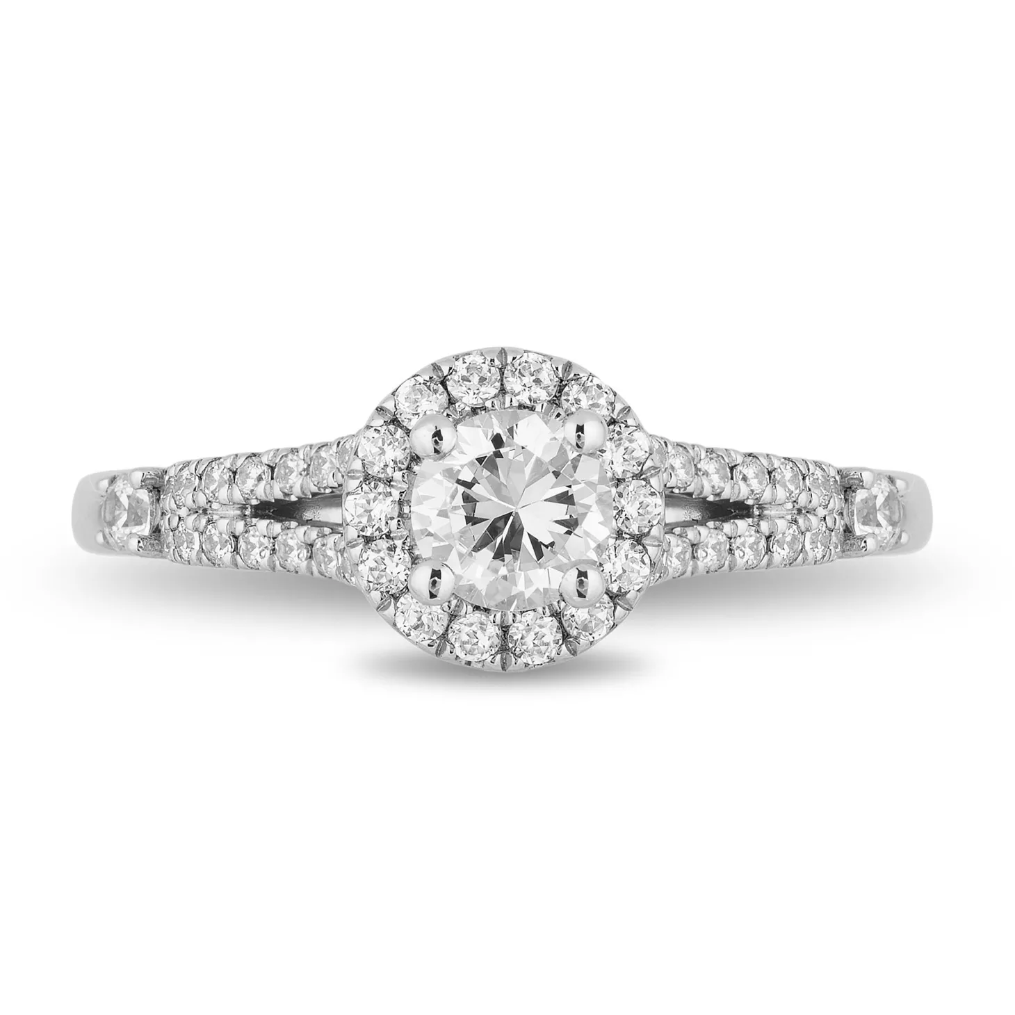 Enchanted Disney Fine Jewelry 14K White Gold and Yellow Gold with 3/4 CTTW Diamond Jasmine Engagement Ring