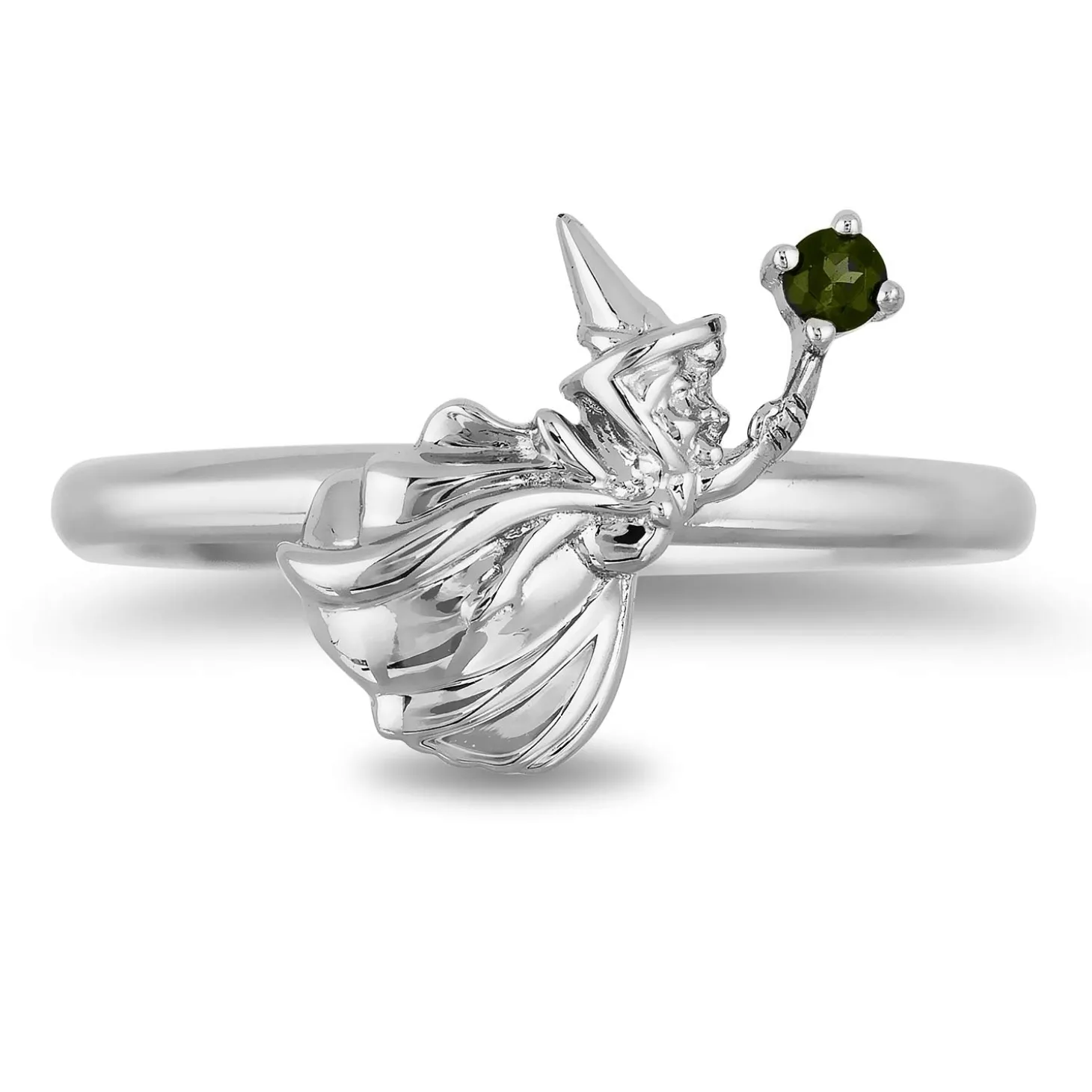 Enchanted Disney Fine Jewelry Sterling Silver Green Tourmaline Aurora Fauna Fairy Ring