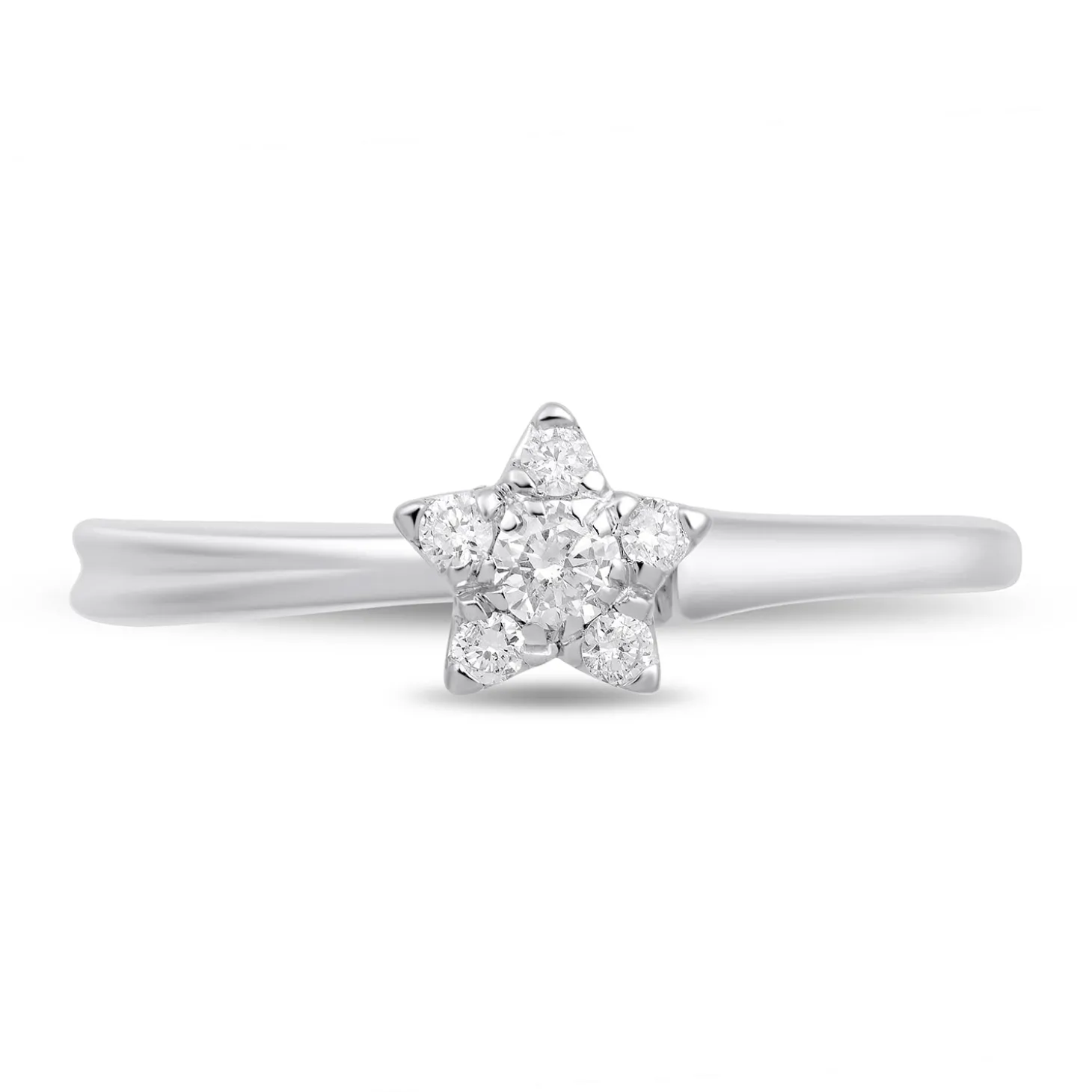 Enchanted Disney Fine Jewelry Sterling Silver with 1/6 CTTW Tinker Bell Promise Ring