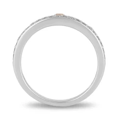 Enchanted Disney Fine Jewelry 10K White Gold and Rose Gold with 1/4 CTTW Majestic Princess Tiara Ring