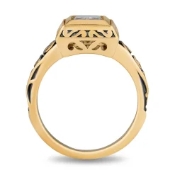 Enchanted Disney Fine Jewelry The Little Mermaid Live Action Replica Engagement Ring in 14K Yellow Gold with Blue Topaz