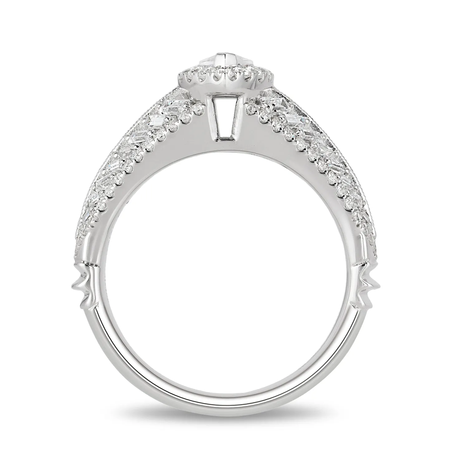 Enchanted Disney Fine Jewelry 14K White Gold 1 1/3 CTTW Pocahontas Engagement Ring